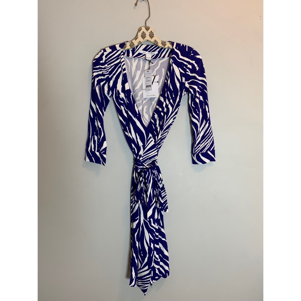 DVF New Julian Two Wrap Dress in Tiger Shadow